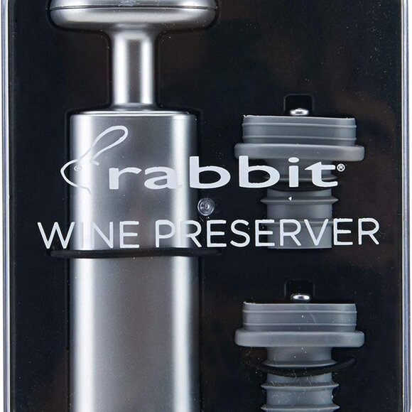Rabbit Wine Preserver Vacuum Pump With 2 Stoppers New - Picture 2 of 3
